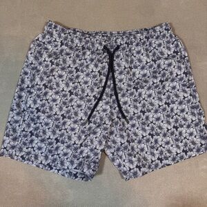 Stone Rose Mens Swim Trunks Shorts Size S Floral Print Quick Dry EUC 5.5 Inseam